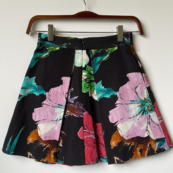 MILLY MINIS FLORAL PRINT COTTON BLEND OTTOMAN SKIRT size 8 - Picture 7 of 7